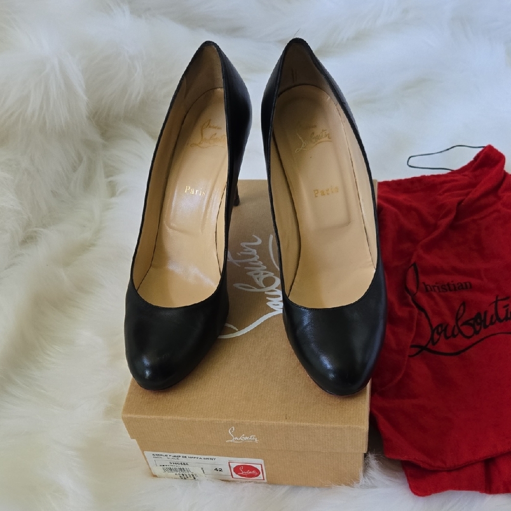Simple Pump 85 Nappa Christian Louboutin Black Heels Sleek Professional Design